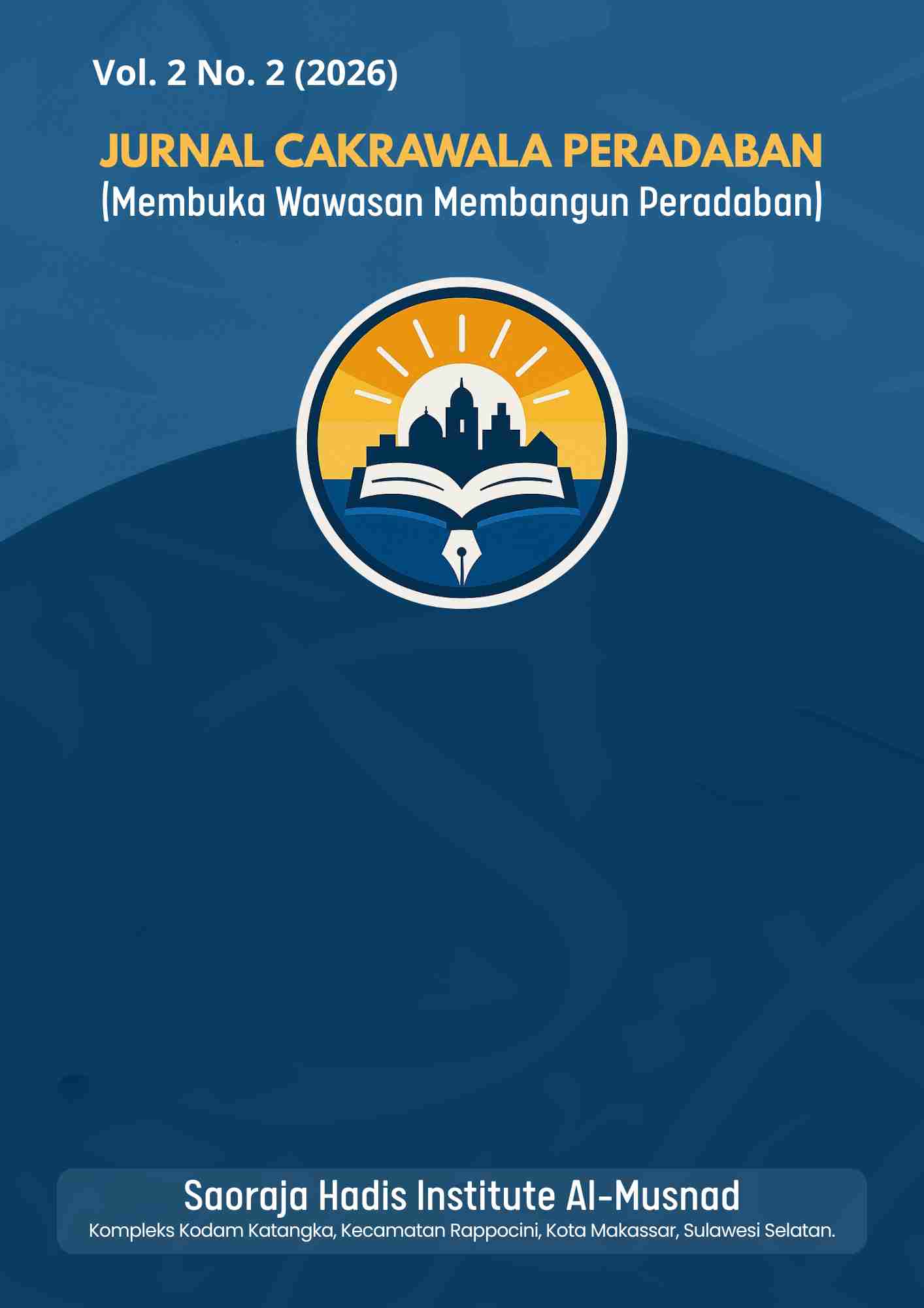 					View Vol. 2 No. 2 (2026): Jurnal Cakrawala Peradaban
				